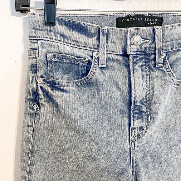 Veronica Beard Ryleigh Slim Straight Hi-Rise Jeans Vail - Picture 4 of 7